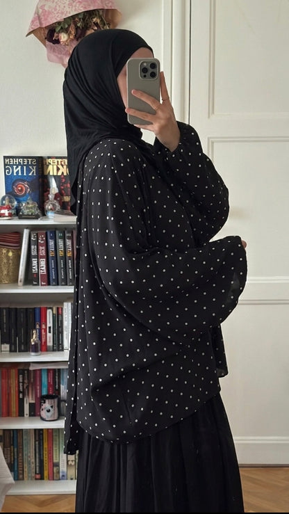 Haut petit pois noir - Eda&Chic