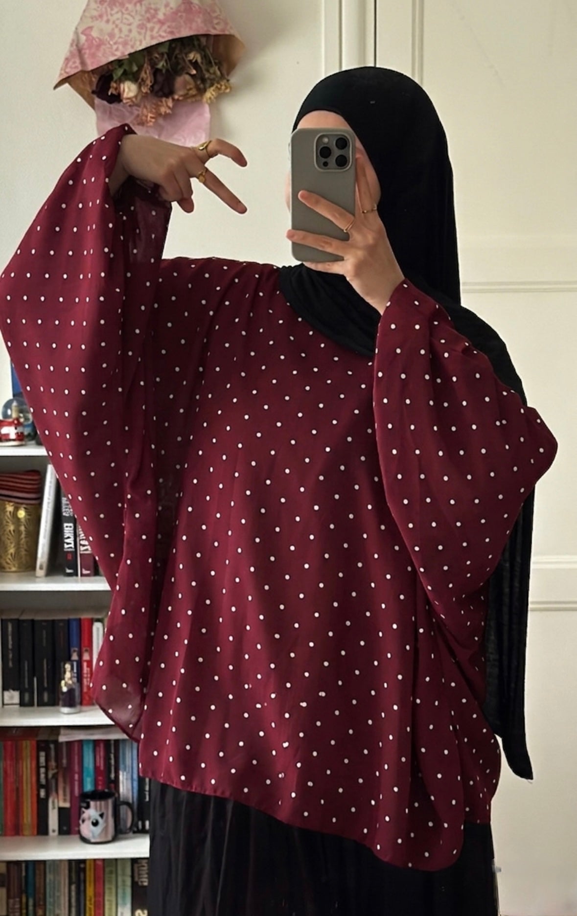 Haut petit pois bordeaux- Eda&Chic