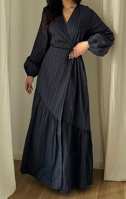 Robe Nora 100% coton marine - Eda&Chic