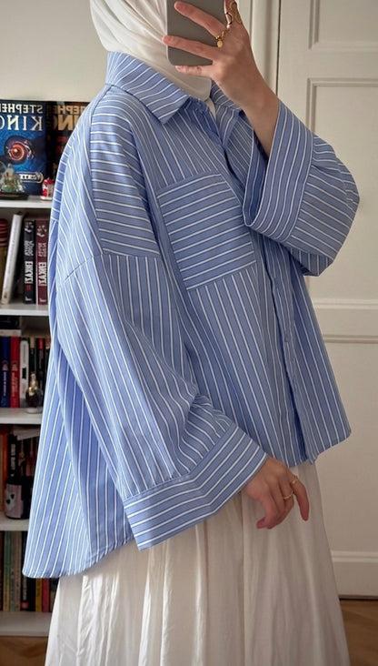 Chemise Mila bleu ciel - Eda&Chic