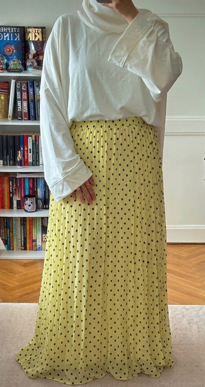Jupe à pois jaune- Eda&Chic