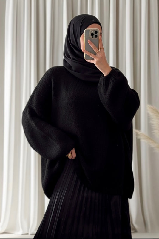 Pull Aysun noir - Eda&Chic