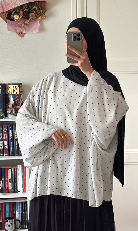 Haut petit pois blanc- Eda&Chic