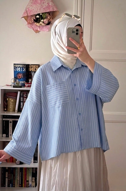 Chemise Mila bleu ciel - Eda&Chic