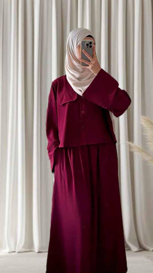 Ensemble Malia bordeaux - Eda&Chic
