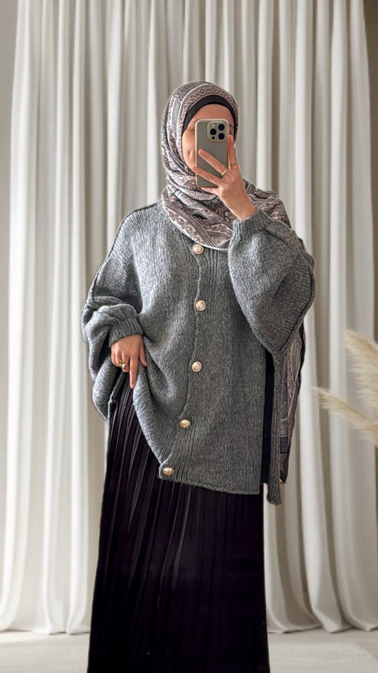 Gilet Lale gris - Eda&Chic