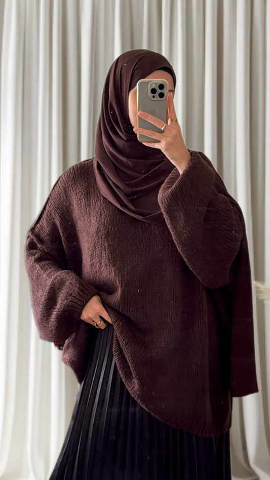 Pull Aysun marron - Eda&Chic