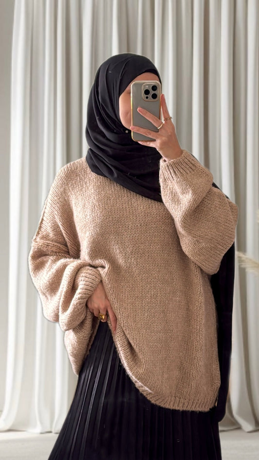 Pull Aysun taupe - Eda&Chic