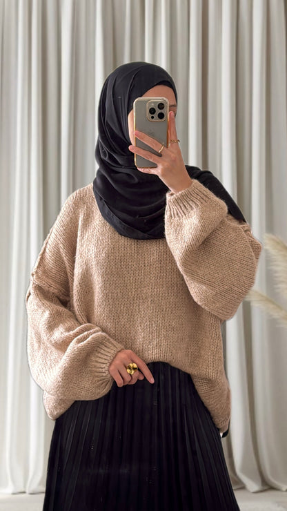 Pull Aysun taupe - Eda&Chic